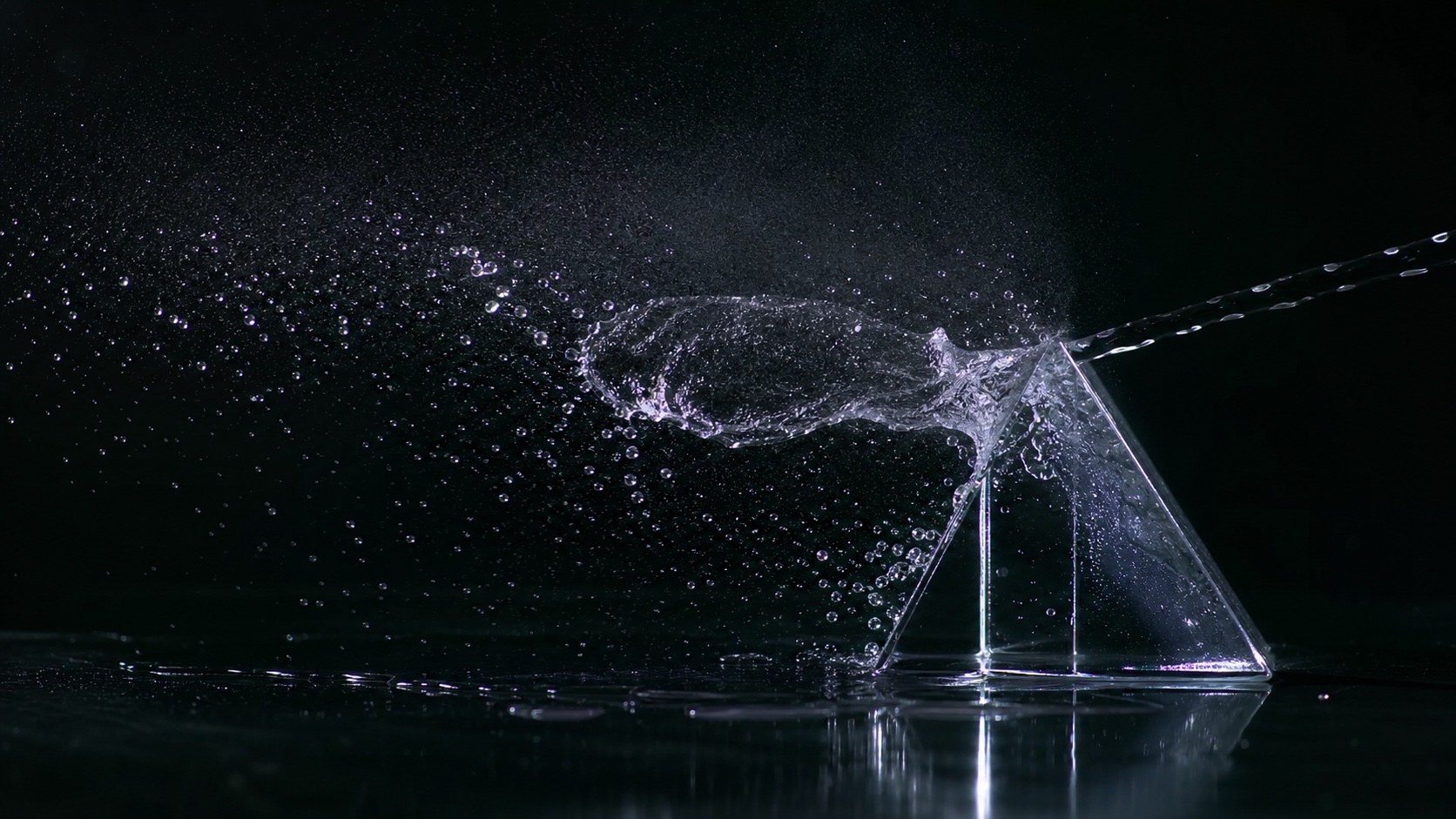 A physically plausible high-speed water impact captured in a studio